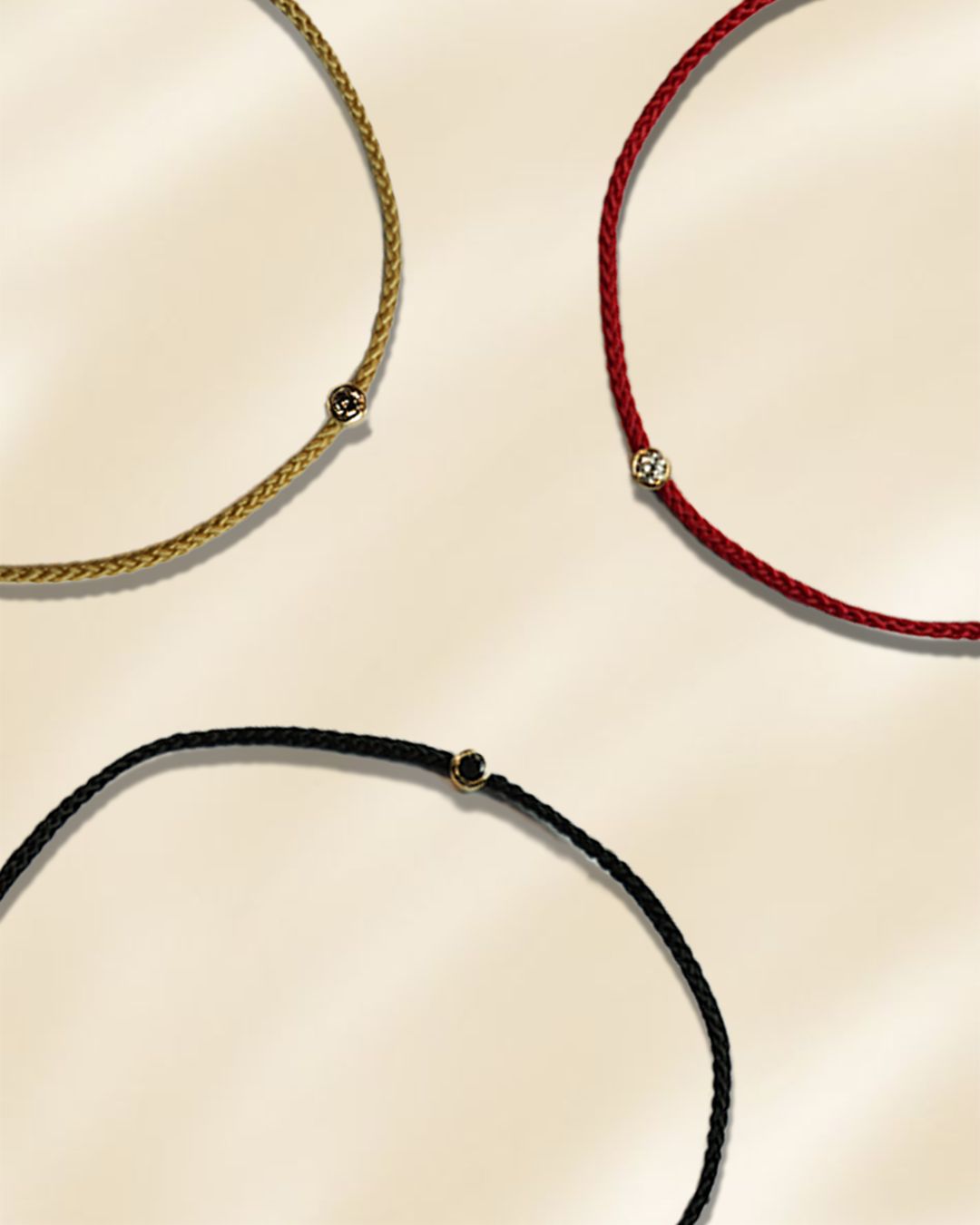 Bracelet Diamant Or Jaune - Cordon Réglable