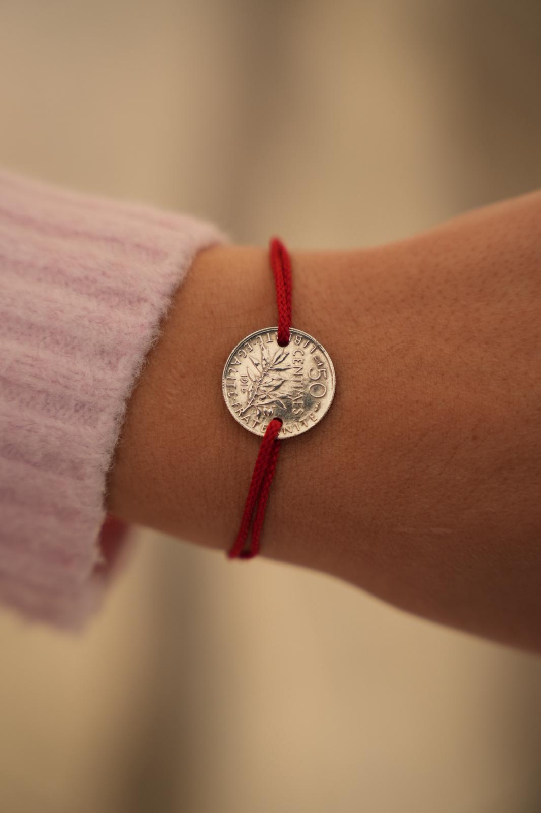 Bracelet réglable Argent - Franc semeuse