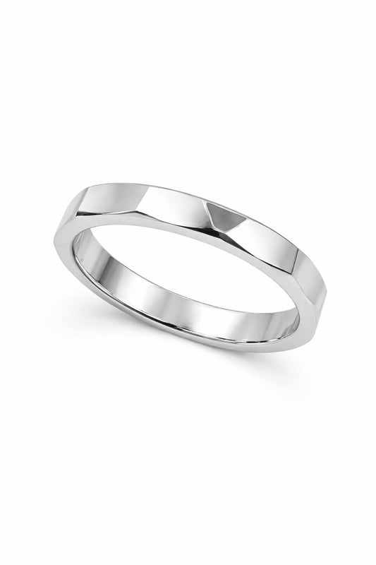 Alliance Or 18k "Facette" Homme